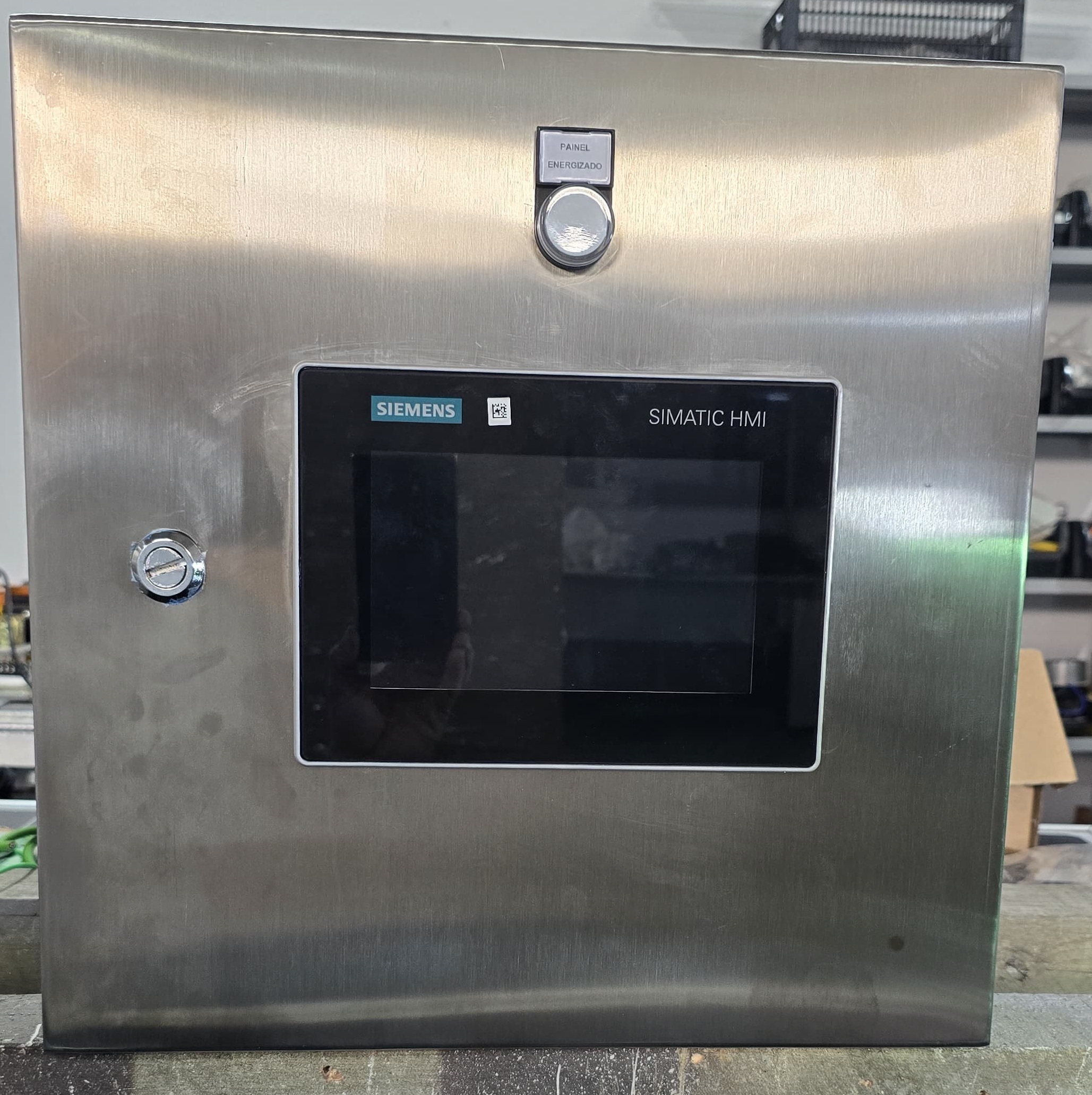 Painel com CLP e IHM Siemens
